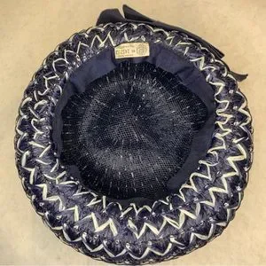 Accessories | Vintage 196s Blue And White Chevron Woven  display picture 1